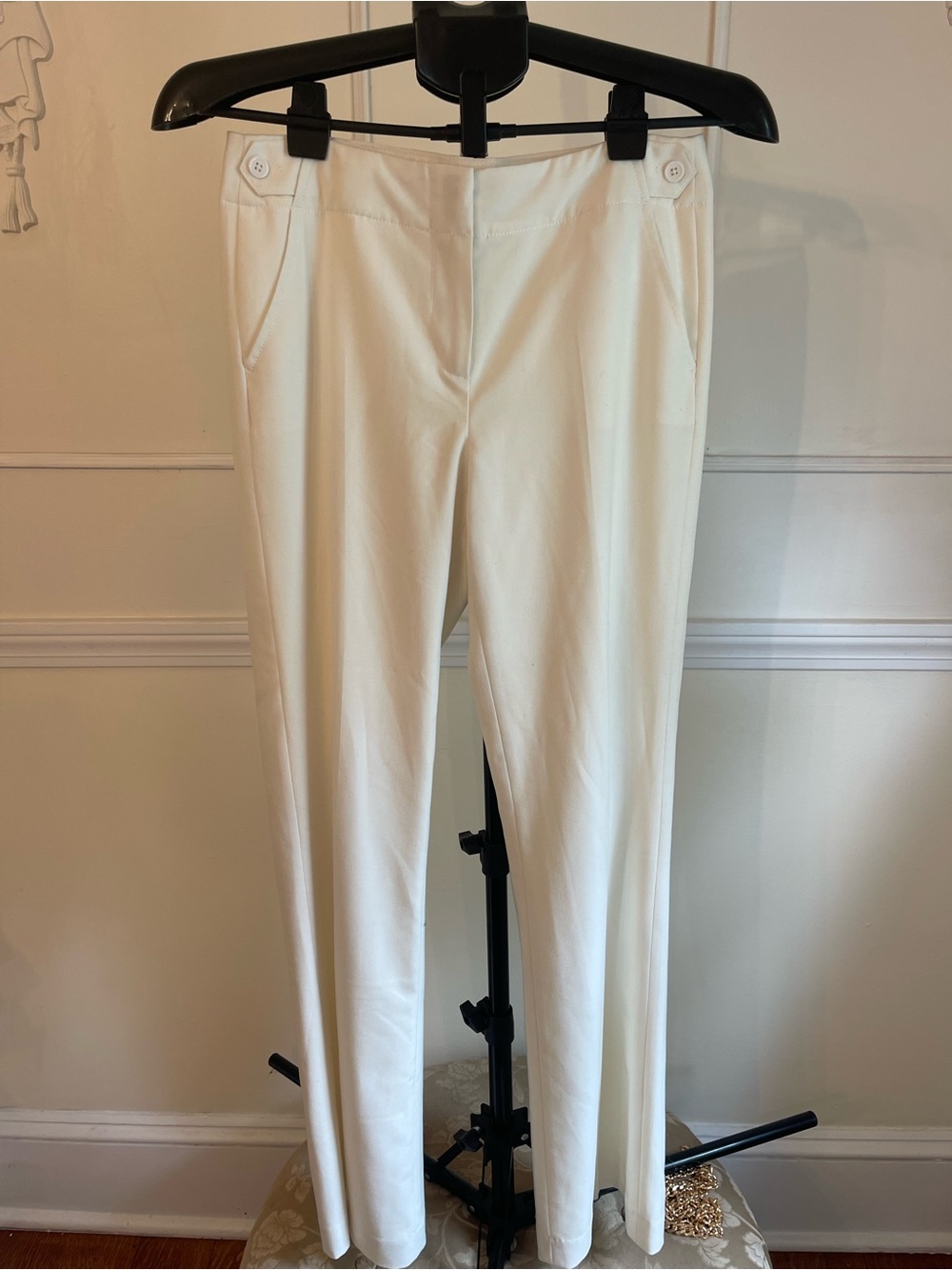 Boston Proper Men's Cream Dress Pants - Tailored Straight Leg